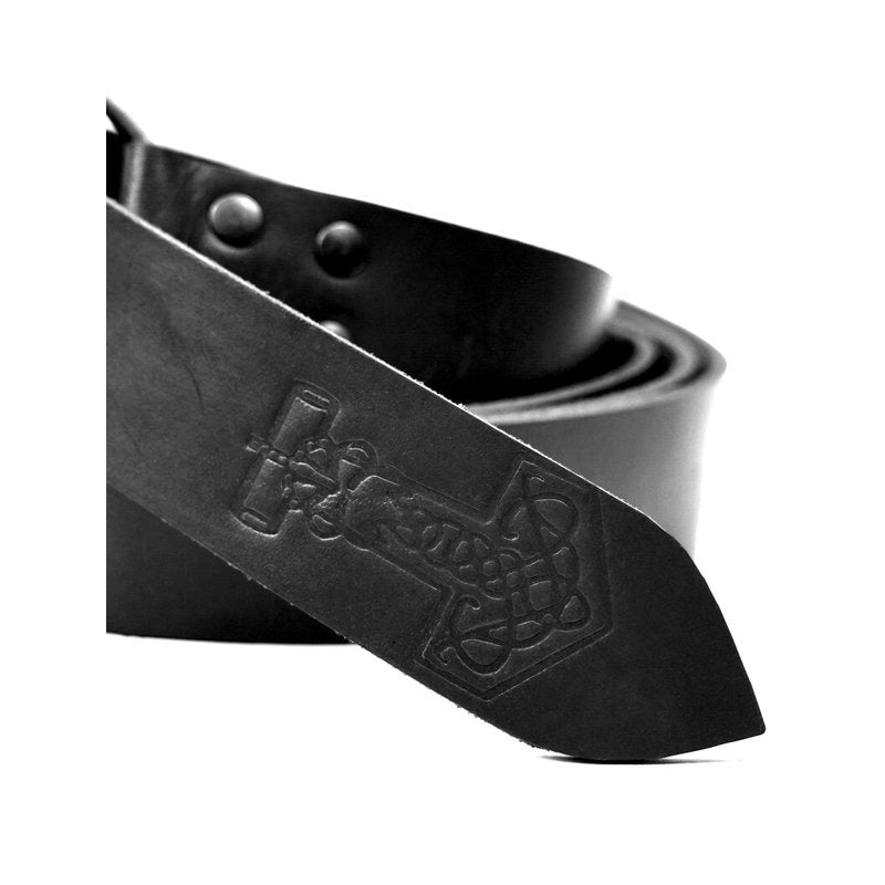Vali Ring Belt with Thor's Hammer Embossing