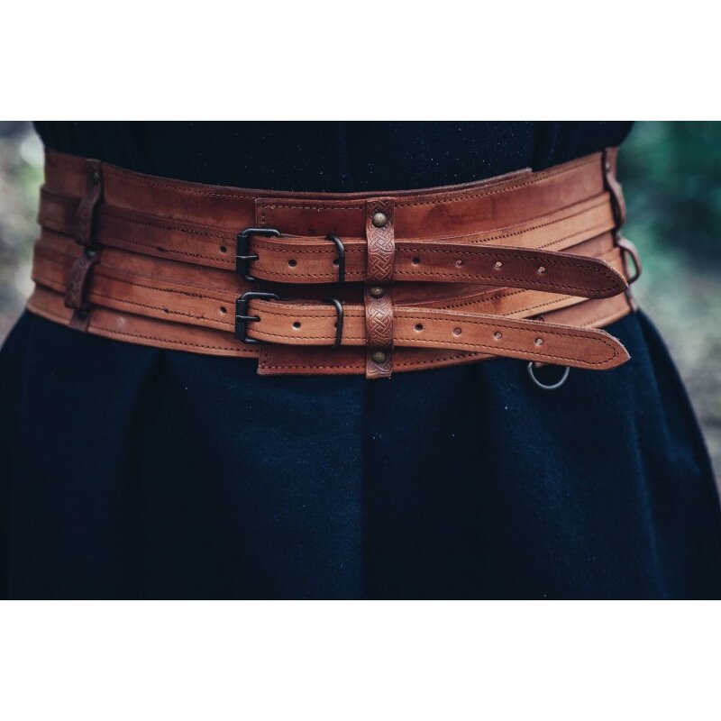 Viking Belt Sif — Hand-Tooled Leather Belt with D-Rings - Product image 2