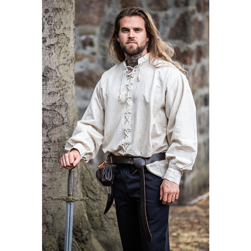 Dagwin Natural Lace-Up Shirt (Men) - Product image 3