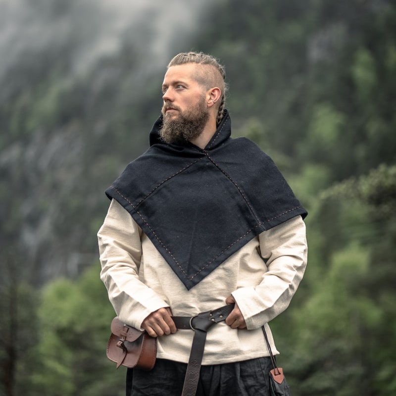 Viking Gugel Halfdan | Authentic Skjoldehamn Hood & Wool Cowl