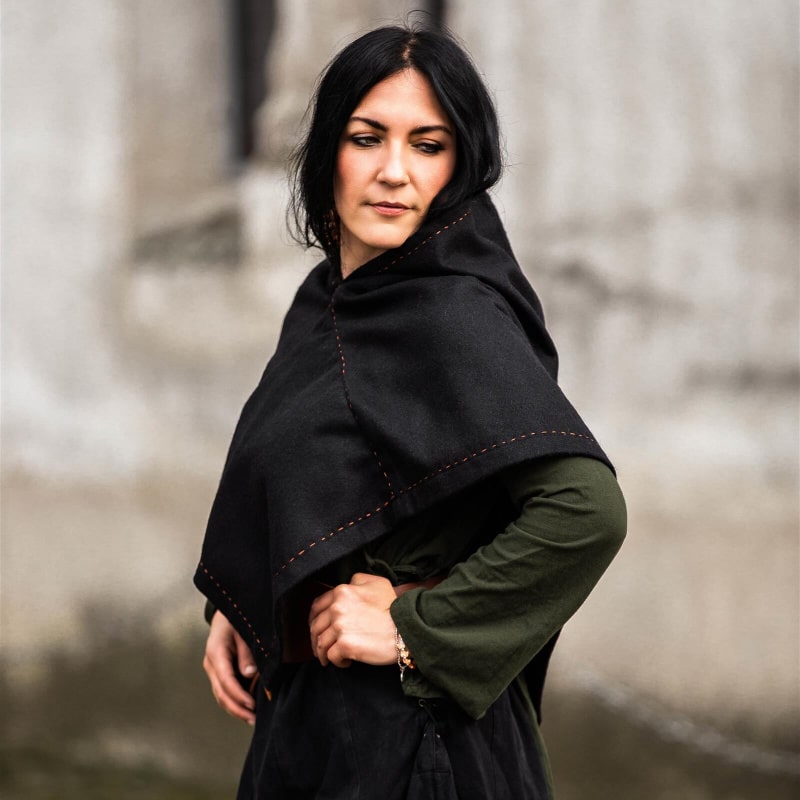 Viking Gugel Halfdan | Authentic Skjoldehamn Hood & Wool Cowl