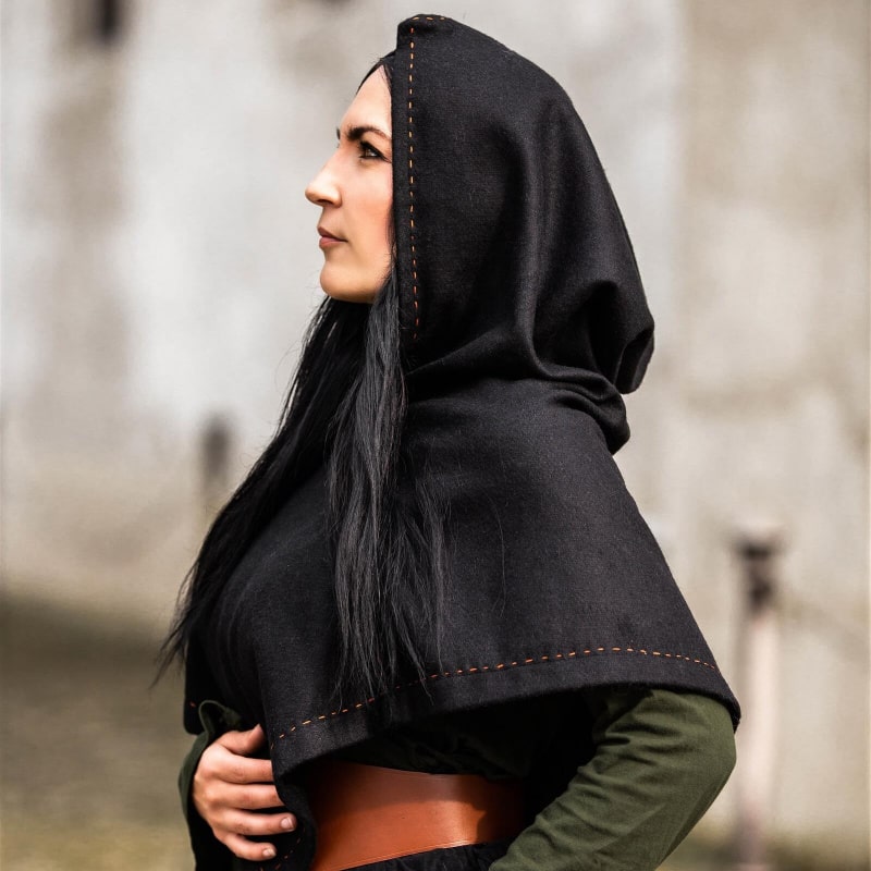 Viking Gugel Halfdan | Authentic Skjoldehamn Hood & Wool Cowl