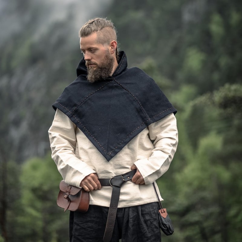 Viking Gugel Halfdan | Authentic Skjoldehamn Hood & Wool Cowl