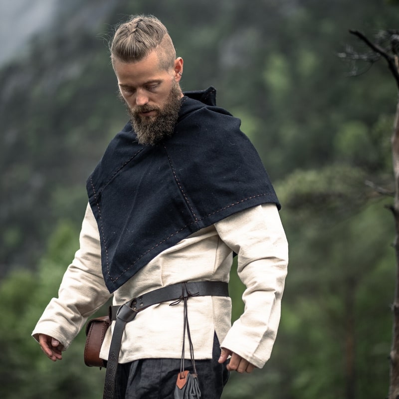 Viking Gugel Halfdan | Authentic Skjoldehamn Hood & Wool Cowl