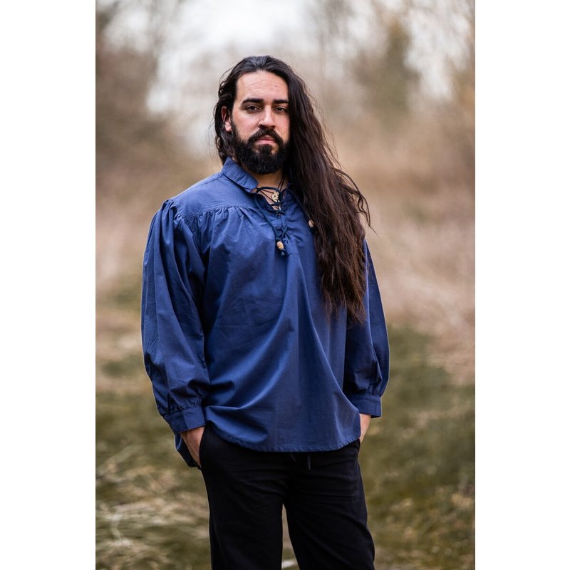 Friedrich Medieval Stand‑Up Collar Lace‑Up Shirt - Product image 4