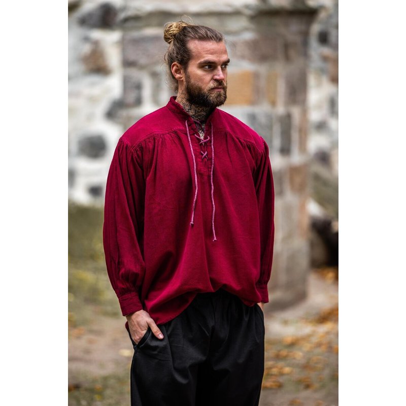 Friedrich Medieval Stand‑Up Collar Lace‑Up Shirt - Product image 8