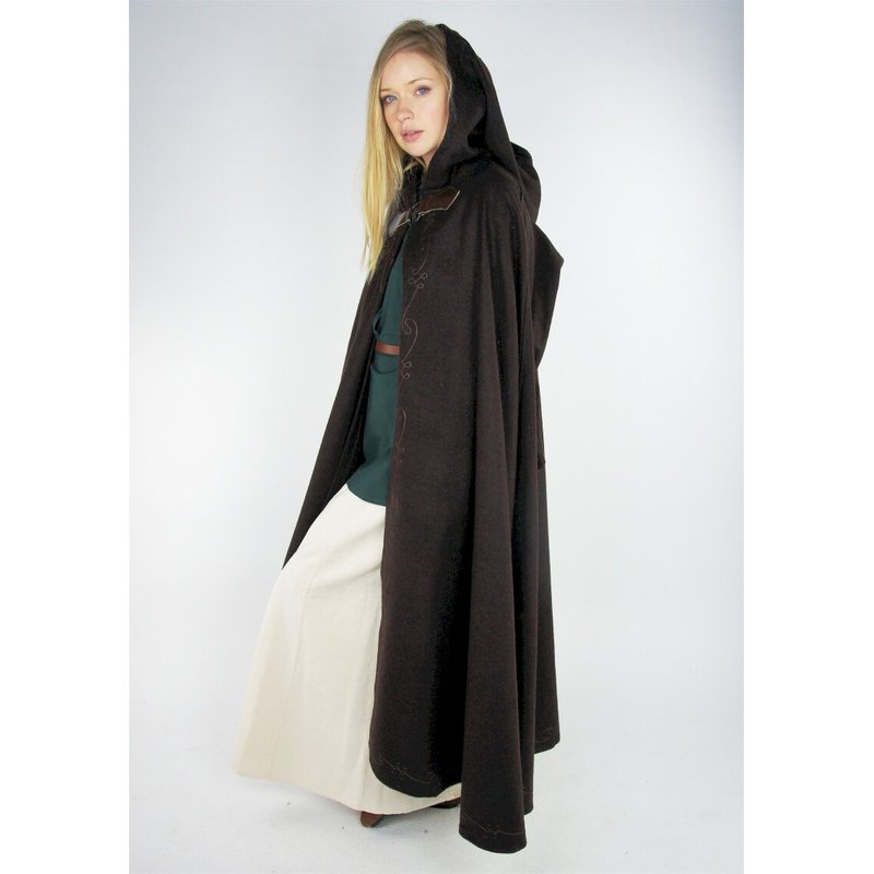 Gesa Embroidered Wool Cloak with Fibula Brooch - Product image 6