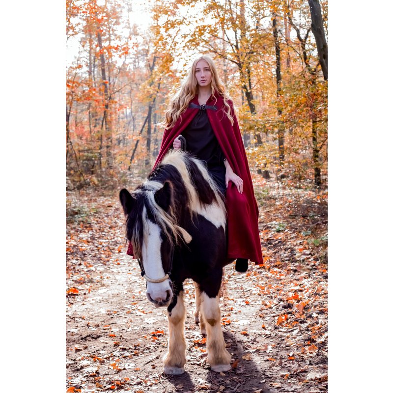 Gesa Embroidered Wool Cloak with Fibula Brooch - Product image 5