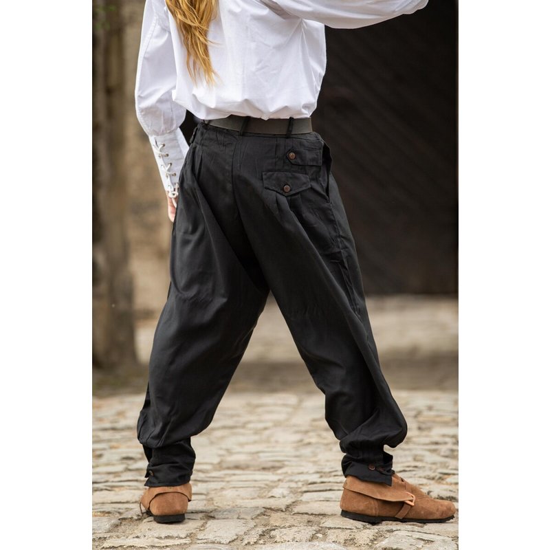 Eckart Wide Medieval Trousers — Viscose, Buttoned Leg Openings - Product image 2