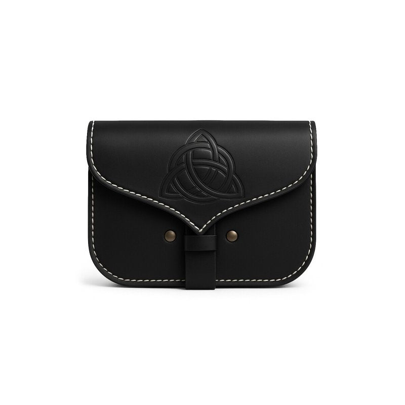 Hulda Viking Leather Belt Bag with Celtic Knot