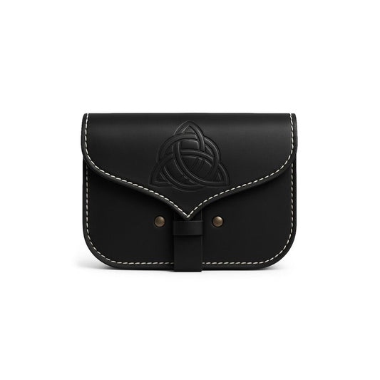 Hulda Viking Leather Belt Bag with Celtic Knot
