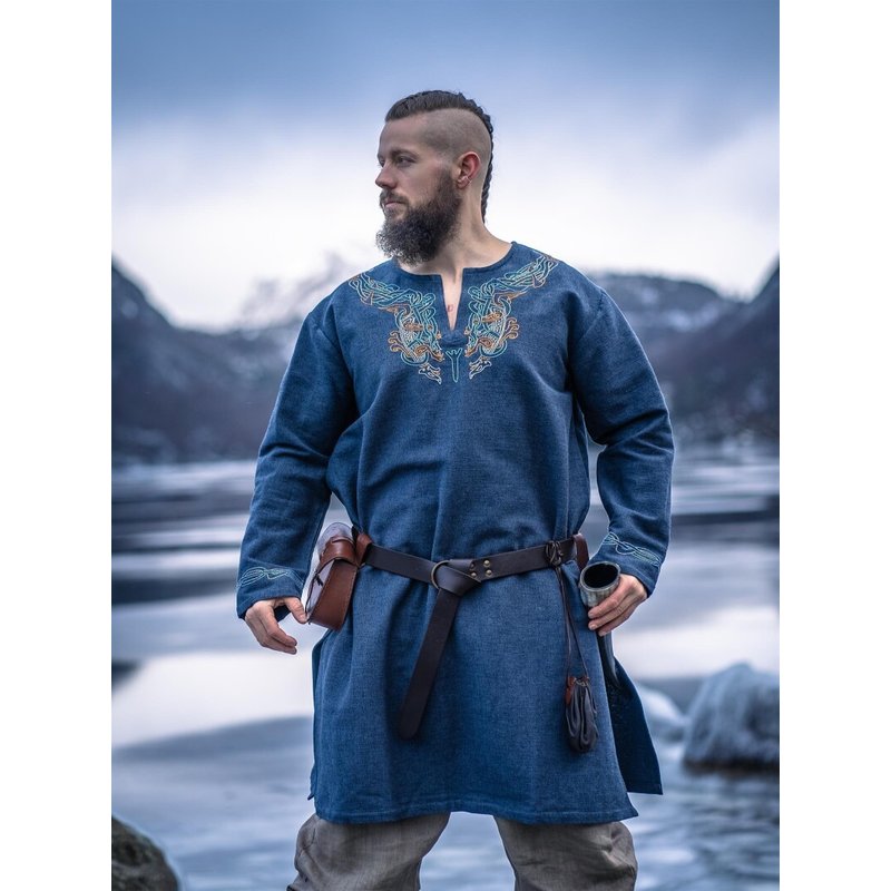 Snorri Viking Tunic with Urnes-Style Hand Embroidery - Product image 3