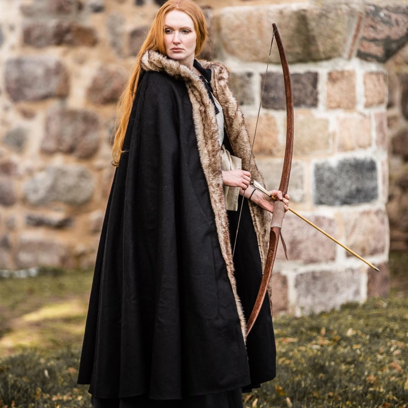 Fjell Viking Wool Cloak | Nordic Faux Fur Medieval Cloak - Product image 5