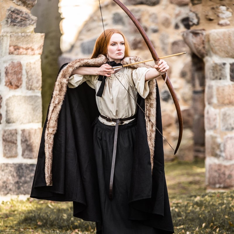 Fjell Viking Wool Cloak | Nordic Faux Fur Medieval Cloak - Product image 8