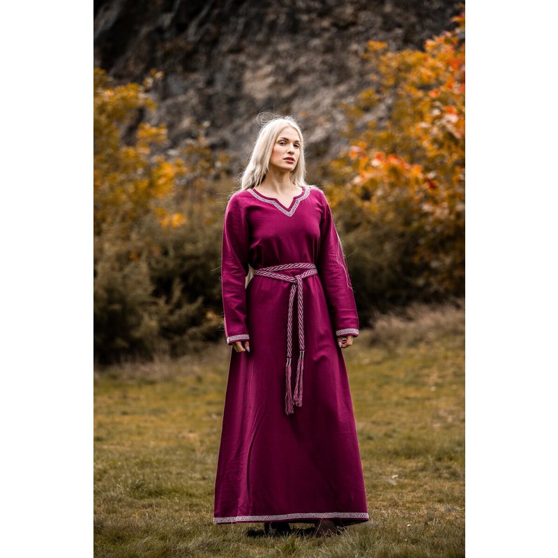 Brigida Viking Slip-On Dress with Hand Embroidery