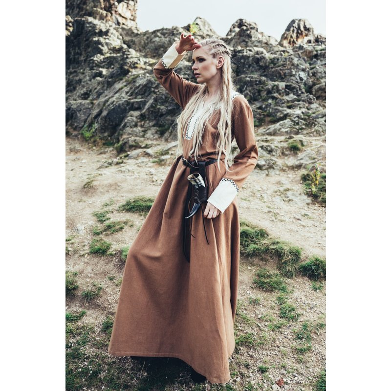 Freya Viking Dress — 100% Cotton with Hand Embroidery