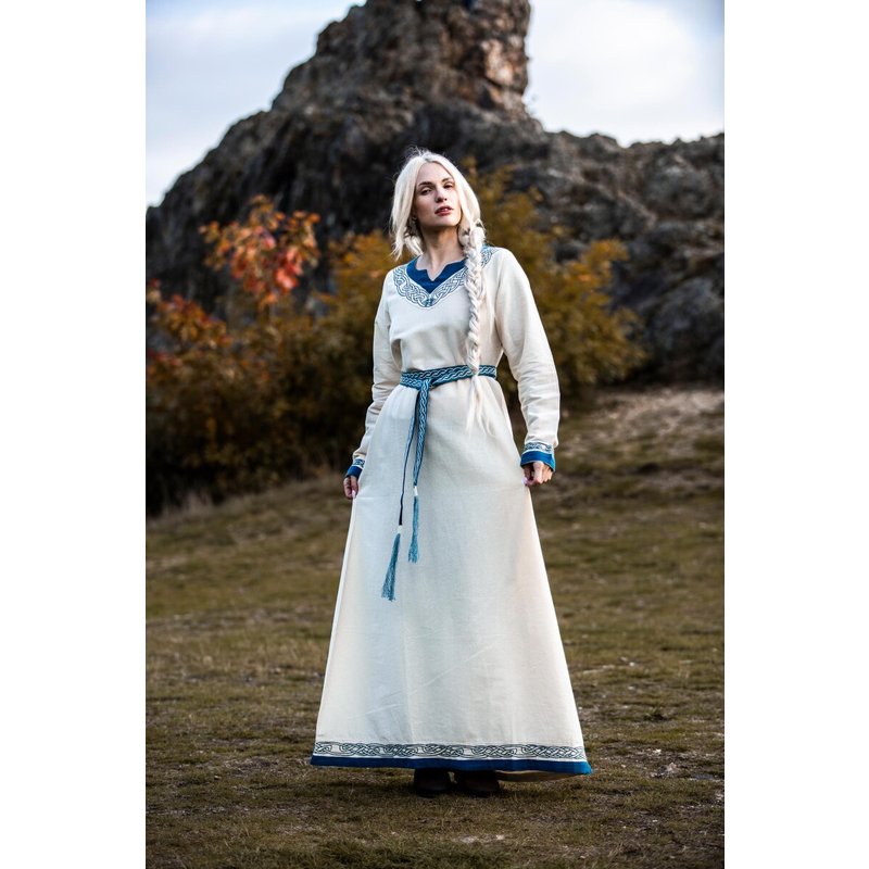 Lagertha Viking Dress — Hand-Embroidered Cotton Gown - Product image 2