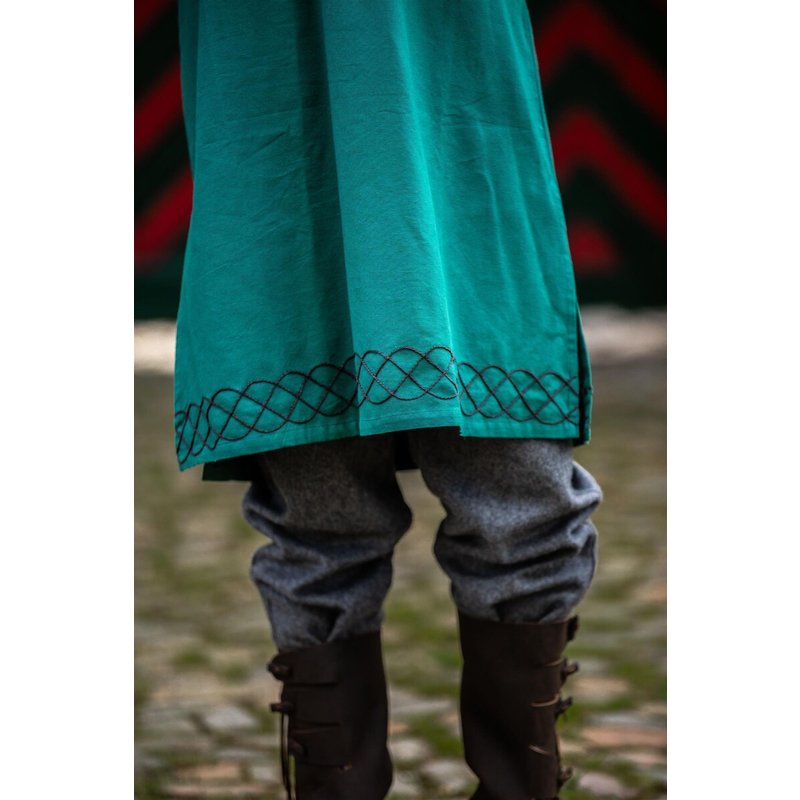 Viking Tunic Borr — Knee-Length Embroidered Cotton Tunic