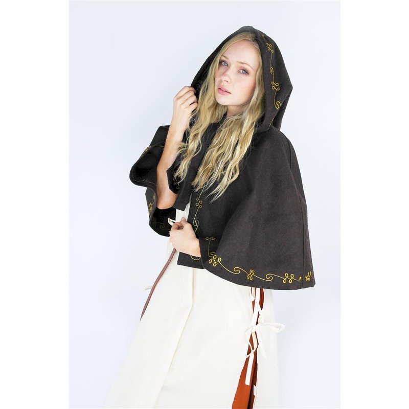 Runa Embroidered Wool Hood (Medieval Gugel) - Product image 3