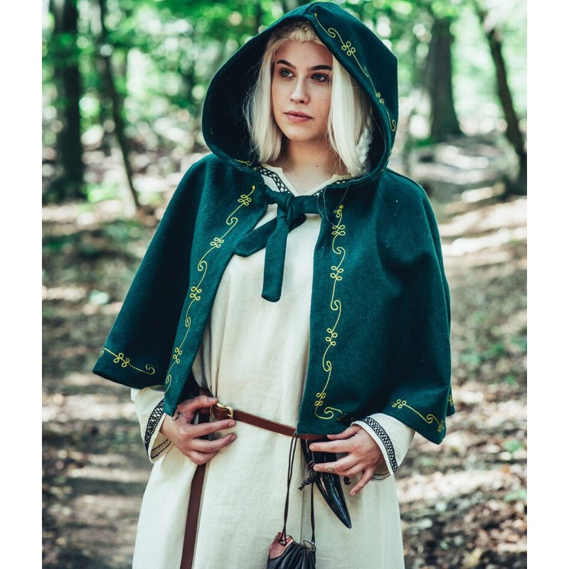 Runa Embroidered Wool Hood (Medieval Gugel) - Product image 4