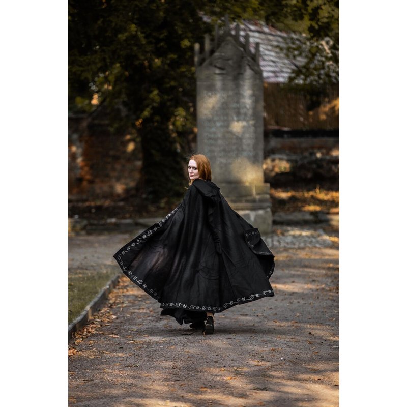 Alma Embroidered Wool Cloak